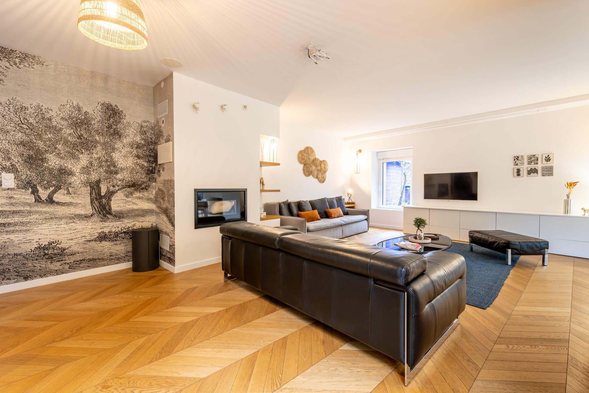 rénover appartement ancien Rennes - salon rénové par Kerdar Travaux